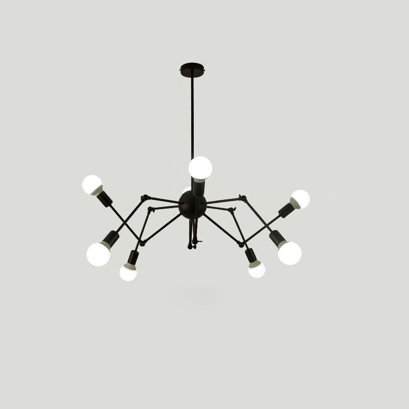 Spider Metal Chandelier: Modern Industrial Pendant Lighting For Clothing Shops And Commercial Spaces