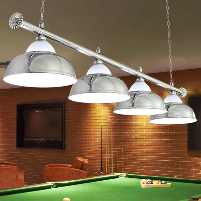 Stainless Steel Billiard Light - Stylish Country Bowl Game Room Ceiling Lamp