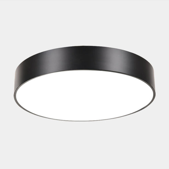 Minimalist Geometric Metal LED Ceiling Mount Light for Offices