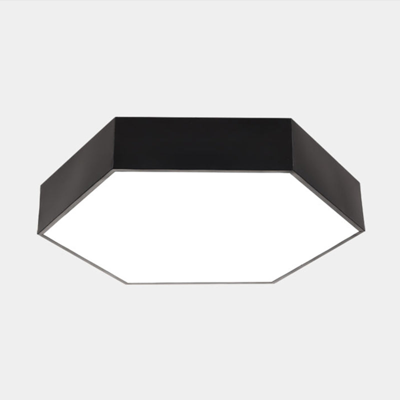 Minimalist Geometric Metal LED Ceiling Mount Light for Offices