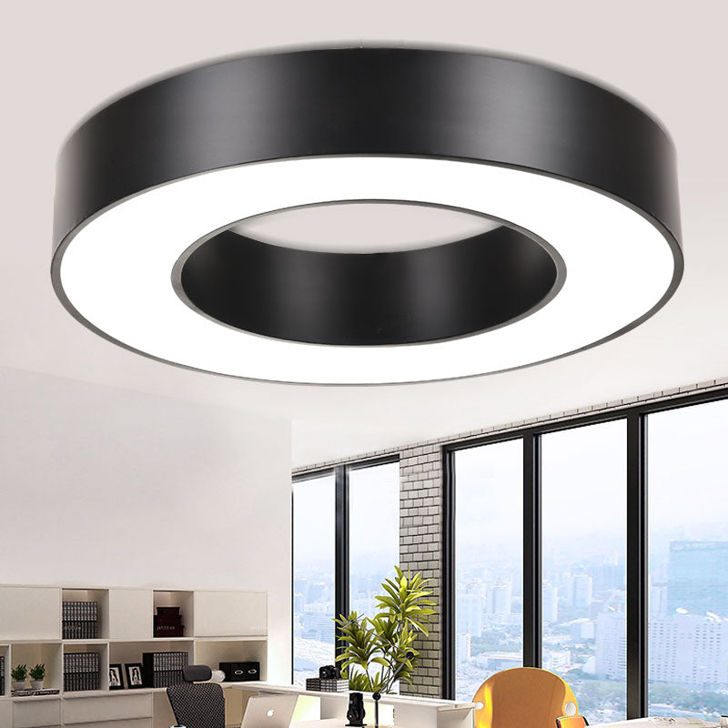 Minimalist Geometric Metal LED Ceiling Mount Light for Offices