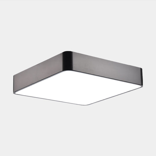 Minimalist Geometric Metal LED Ceiling Mount Light for Offices