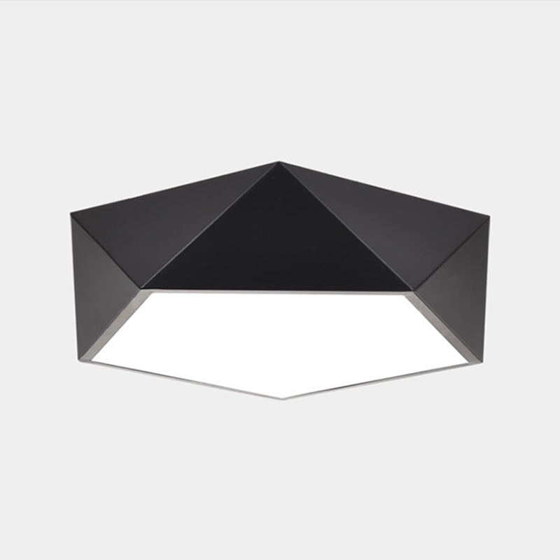 Minimalist Geometric Metal LED Ceiling Mount Light for Offices