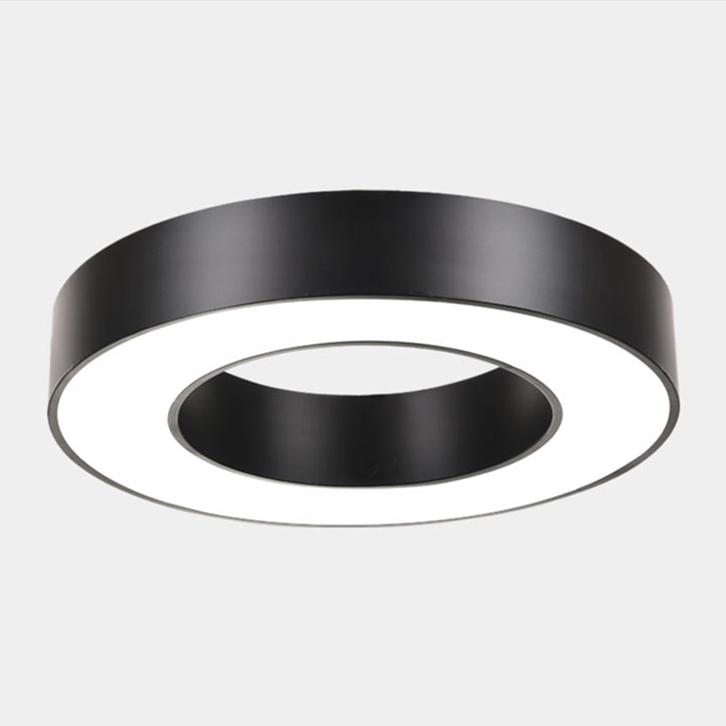 Minimalist Geometric Metal LED Ceiling Mount Light for Offices