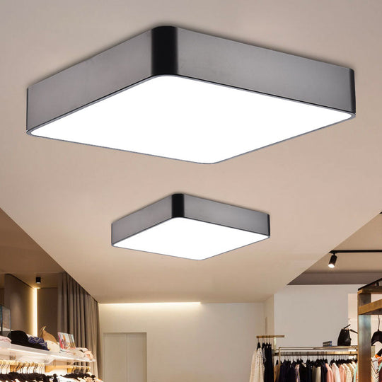 Minimalist Geometric Metal LED Ceiling Mount Light for Offices