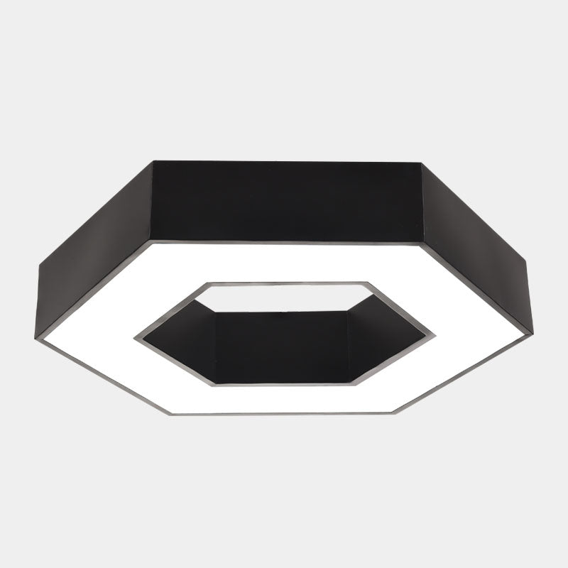 Minimalist Geometric Metal LED Ceiling Mount Light for Offices