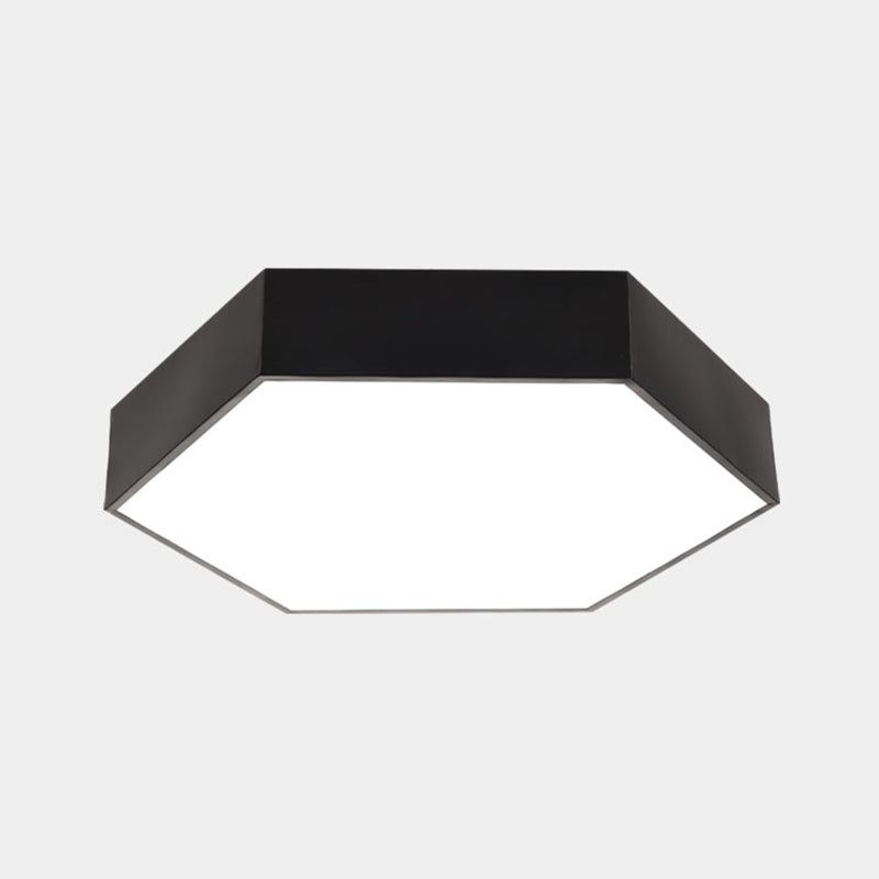 Minimalist Geometric Metal LED Ceiling Mount Light for Offices