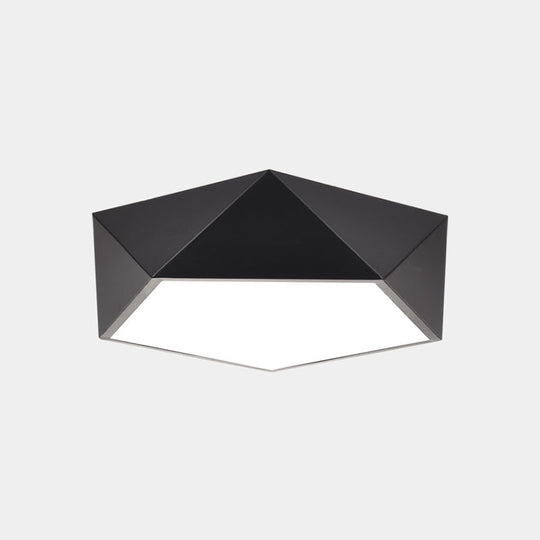 Minimalist Geometric Metal LED Ceiling Mount Light for Offices