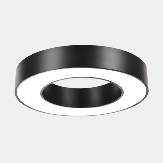 Minimalist Geometric Metal LED Ceiling Mount Light for Offices