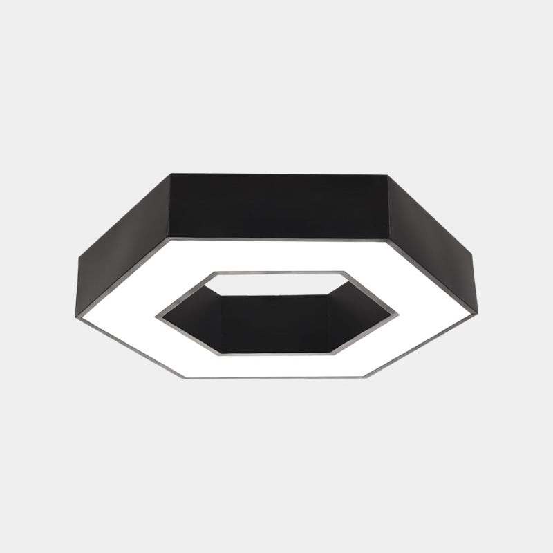 Minimalist Geometric Metal LED Ceiling Mount Light for Offices