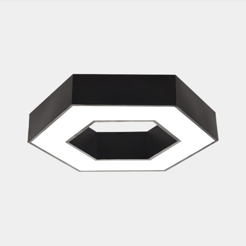 Minimalist Geometric Metal LED Ceiling Mount Light for Offices