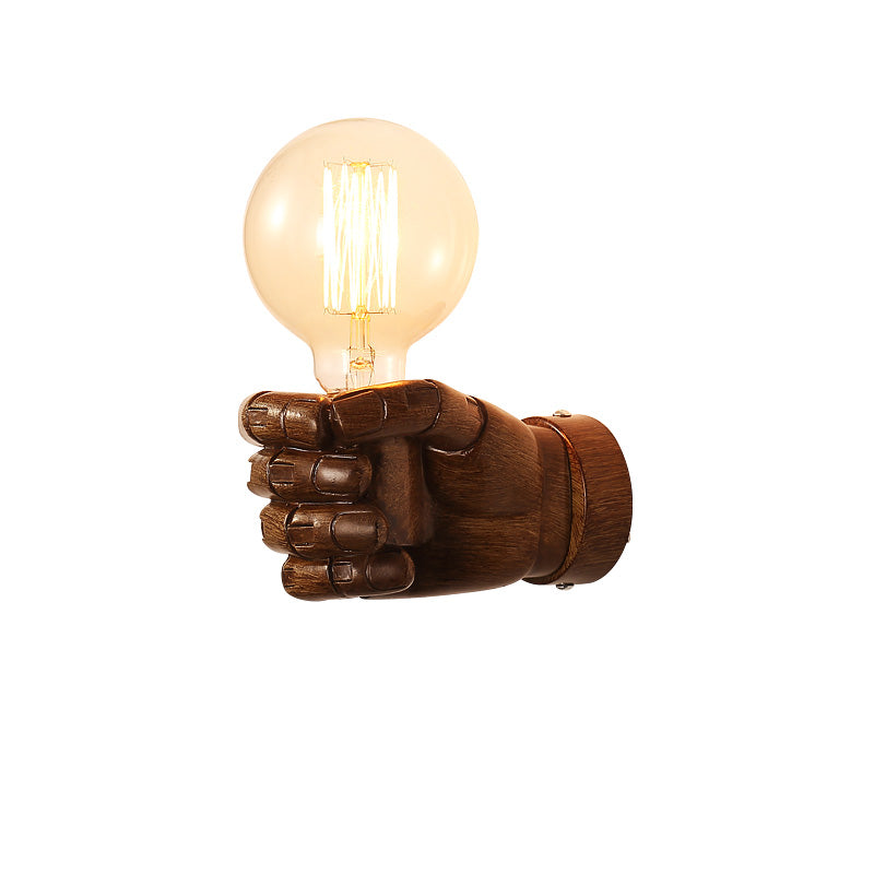 Unique Fist Wall Sconce - Stylish Resin Artistic Corridor Lighting