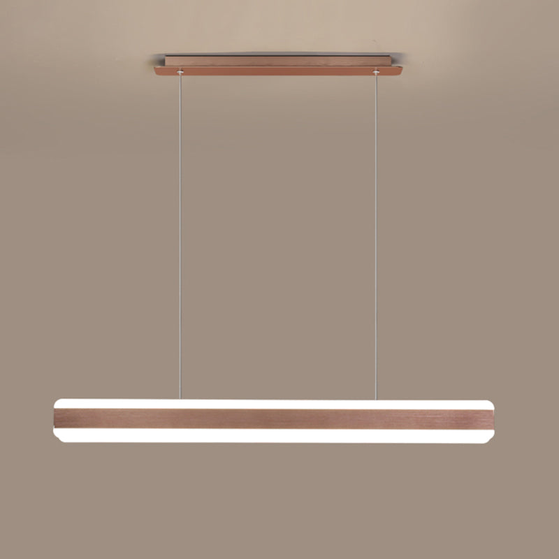 Minimalist Led Island Pendant - Linear Acrylic Hanging Light For Dining Room