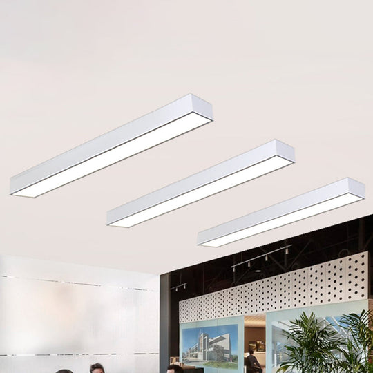 Minimalistic Office Glow: Pole-Shaped Led Metal Flush Mount Ceiling Light