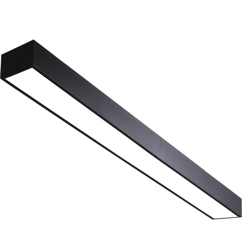 Minimalistic Office Glow: Pole-Shaped LED Metal Flush Mount Ceiling Light