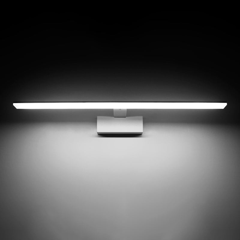 Sleek Led Vanity Lamp: Minimalist Bar Design Metal Base Acrylic Diffuser - Ideal For Bathrooms