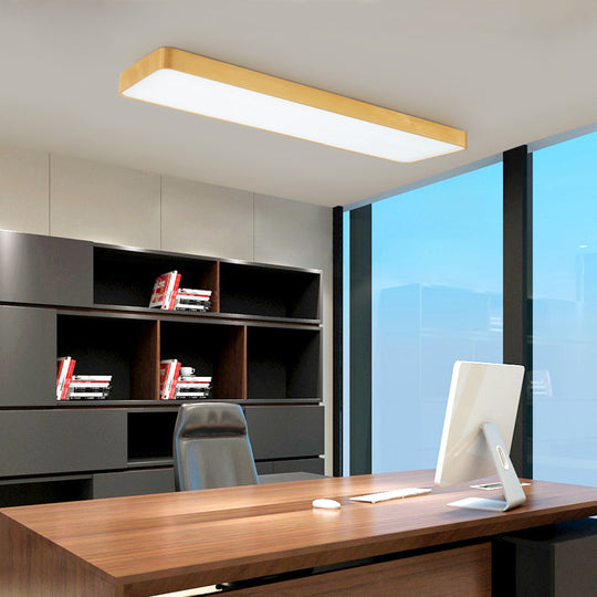 Simple Style Metal Led Ceiling Lamp With Gold Finish - Ideal For Offices