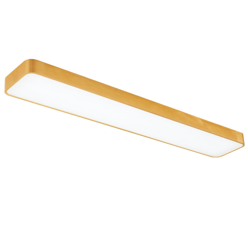 Simple Style Metal Led Ceiling Lamp With Gold Finish - Ideal For Offices