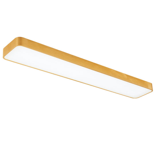 Simple Style Metal Led Ceiling Lamp With Gold Finish - Ideal For Offices