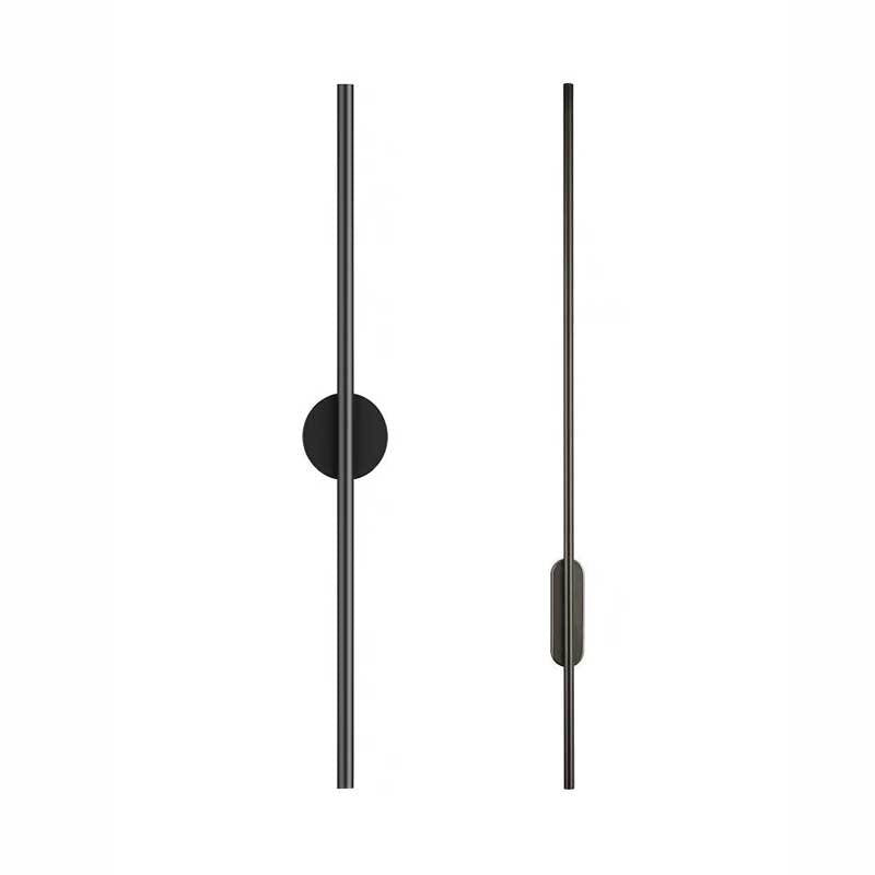 Modern Black Led Wall Sconce For Living Room - Stylish Metallic Fixture