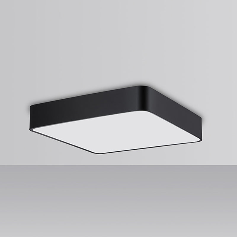 Contemporary Black LED Flushmount Ceiling Lamp for Office Spaces