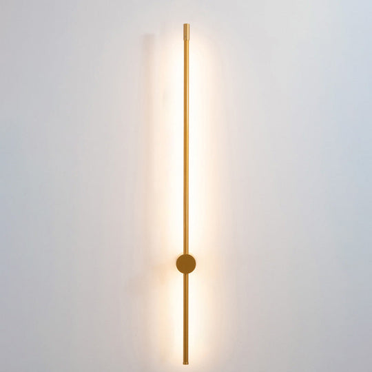 Minimalist Led Stair Sconce: Slim Aluminum Wall Light Fixture Gold / Warm 57