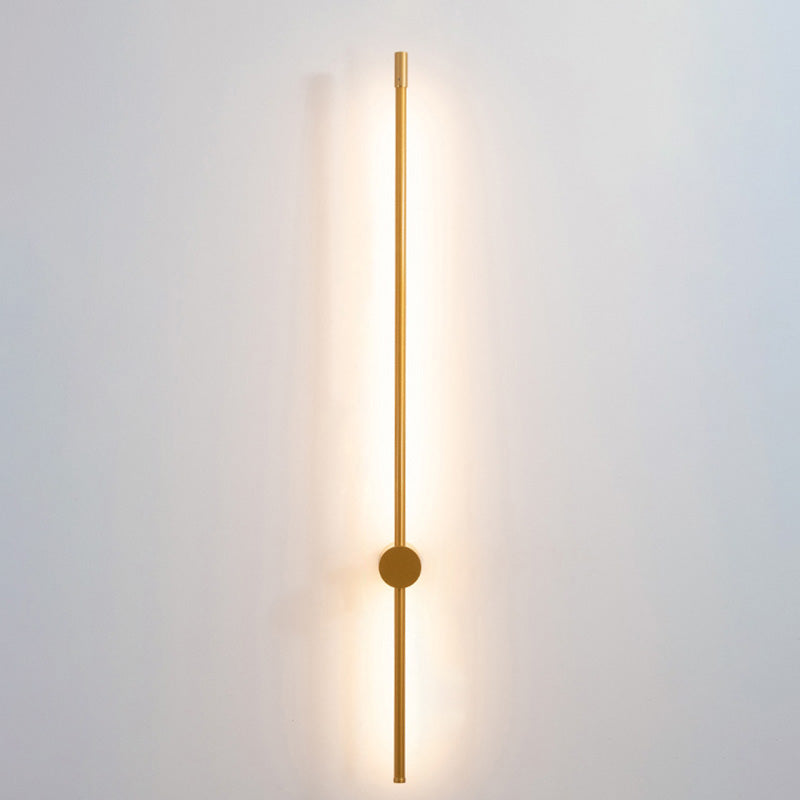 Minimalist Led Stair Sconce: Slim Aluminum Wall Light Fixture Gold / Warm 47