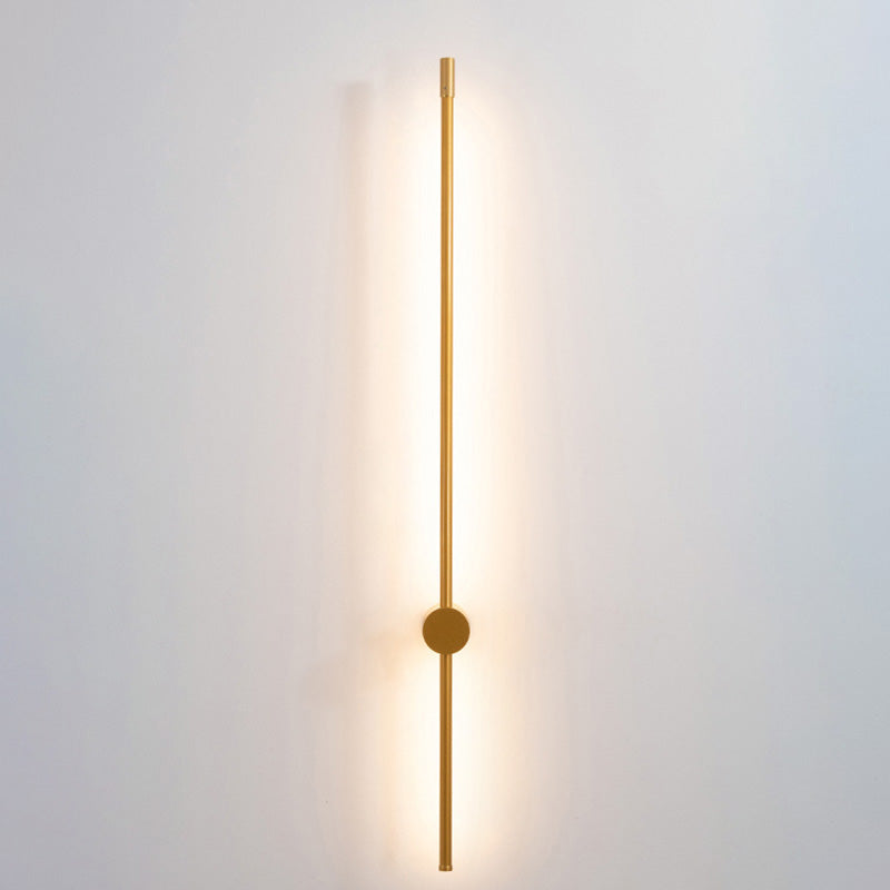 Minimalist Led Stair Sconce: Slim Aluminum Wall Light Fixture Gold / Warm 39