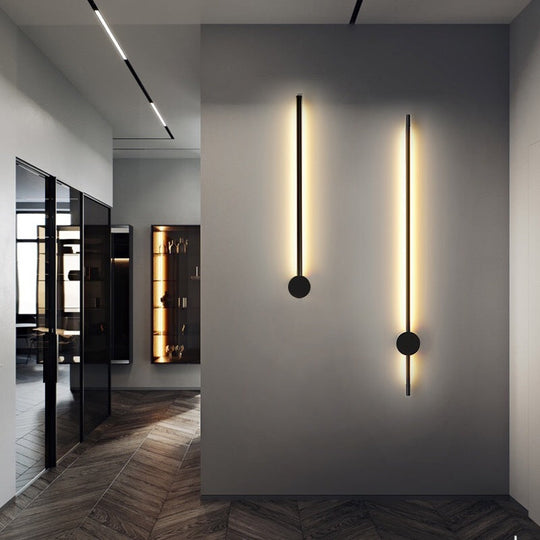 Minimalist Led Stair Sconce: Slim Aluminum Wall Light Fixture