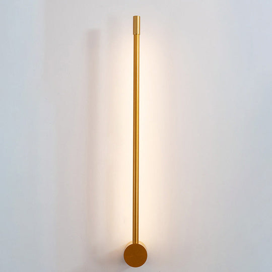 Minimalist Led Stair Sconce: Slim Aluminum Wall Light Fixture Gold / Third Gear 31.5