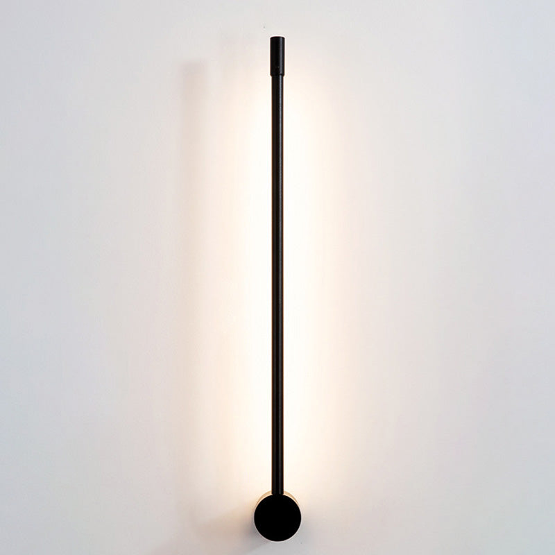 Minimalist Led Stair Sconce: Slim Aluminum Wall Light Fixture Black / Warm 23.5