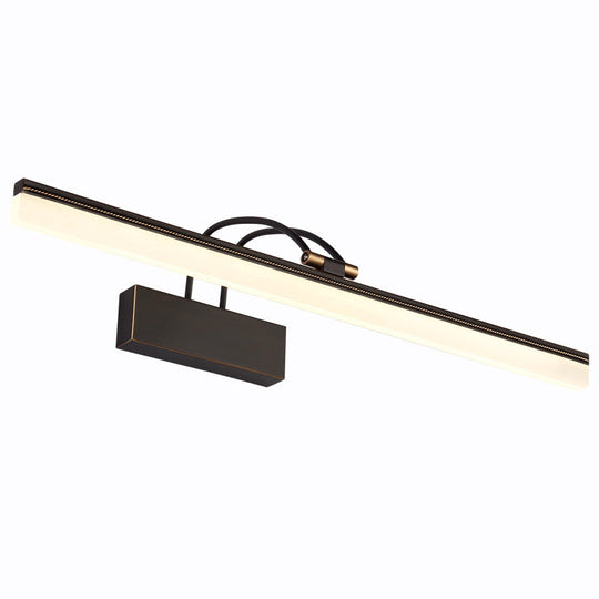 Acrylic Led Swing Arm Vanity Mirror Light - Minimalist Bathroom Wall Fixture