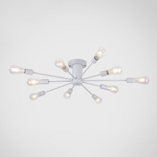 Modern Industrial Metal Flush Mount Ceiling Light Fixture