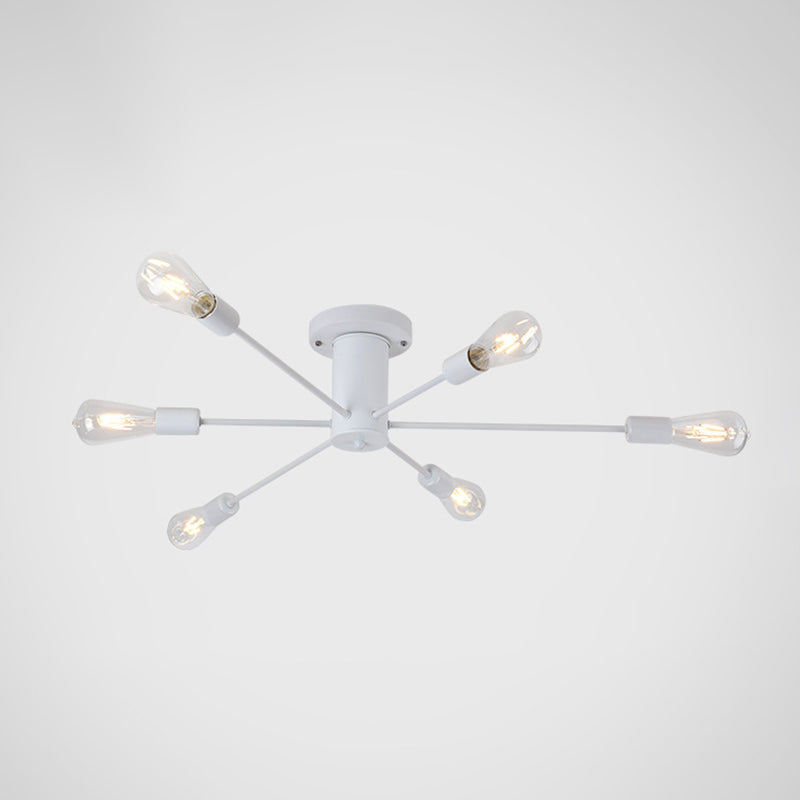 Modern Industrial Metal Flush Mount Ceiling Light Fixture