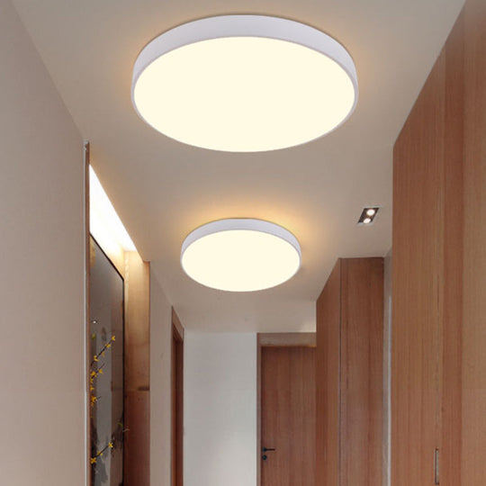 Illuminate Your Pathway: Round Nordic Led Flush Mount Ceiling Light With Acrylic Diffuser