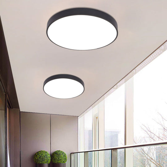 Illuminate Your Pathway: Round Nordic LED Flush Mount Ceiling Light with Acrylic Diffuser