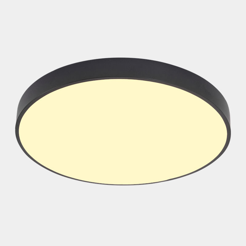 Nordic Led Ceiling Light With Acrylic Diffuser For Hallways - Sleek Metal Flush Mount