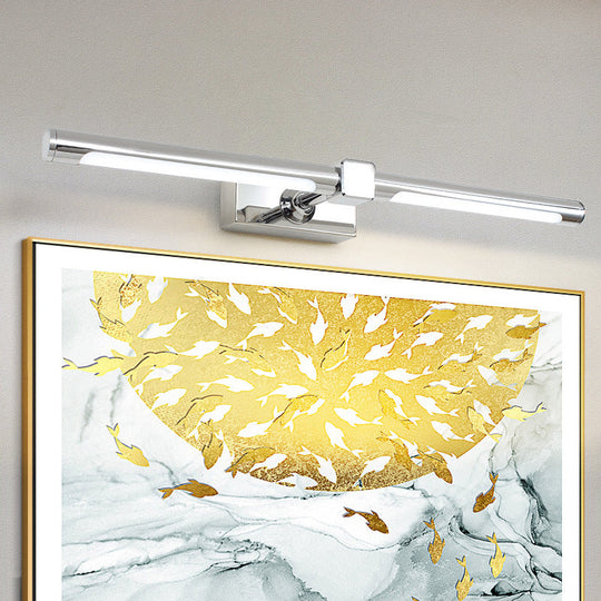 Modern Chrome Led Vanity Light Fixture For Wall Mount - Perfect Bathrooms