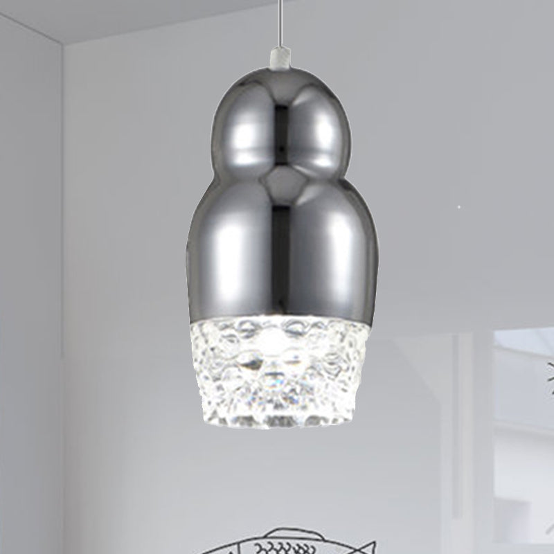 Metal Pendant Lamp With Gourd Shade - Postmodern Suspended Light For Bar Warm/White