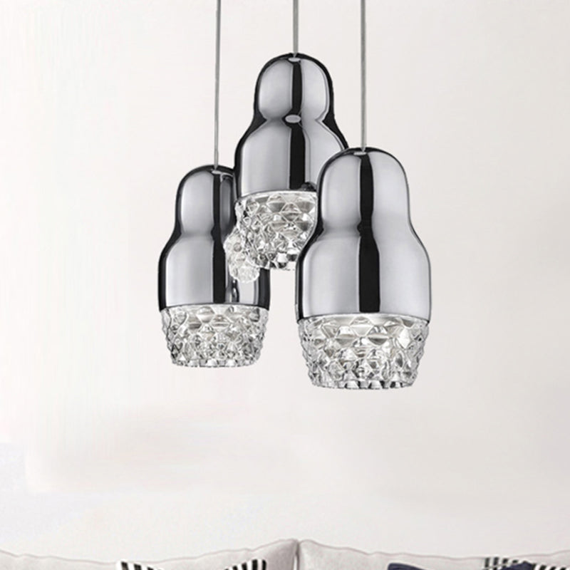 Metal Pendant Lamp With Gourd Shade - Postmodern Suspended Light For Bar Warm/White