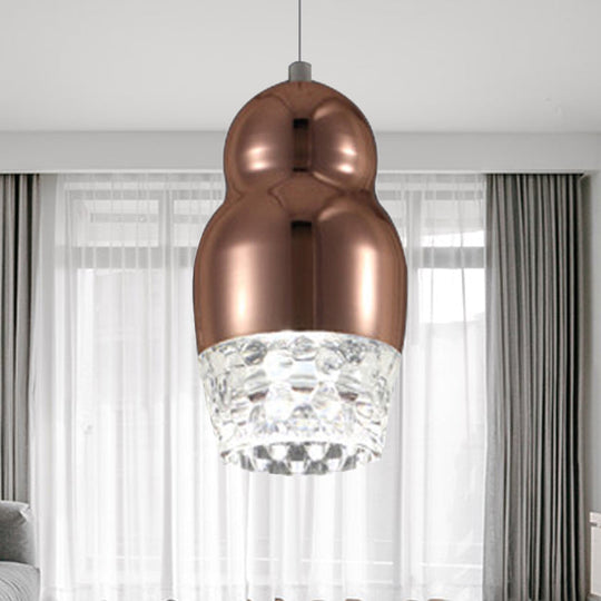 Metal Pendant Lamp With Gourd Shade - Postmodern Suspended Light For Bar Warm/White