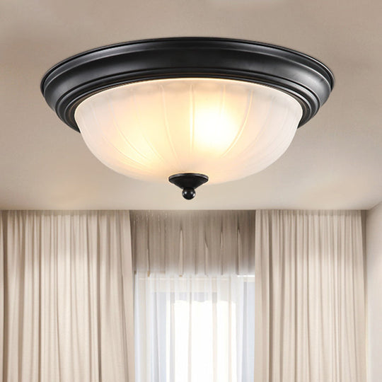 Classic Frosted Glass Dome Ceiling Light Fixture For Bedroom