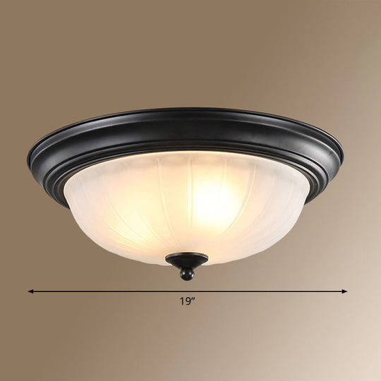 Classic Frosted Glass Dome Ceiling Light Fixture For Bedroom