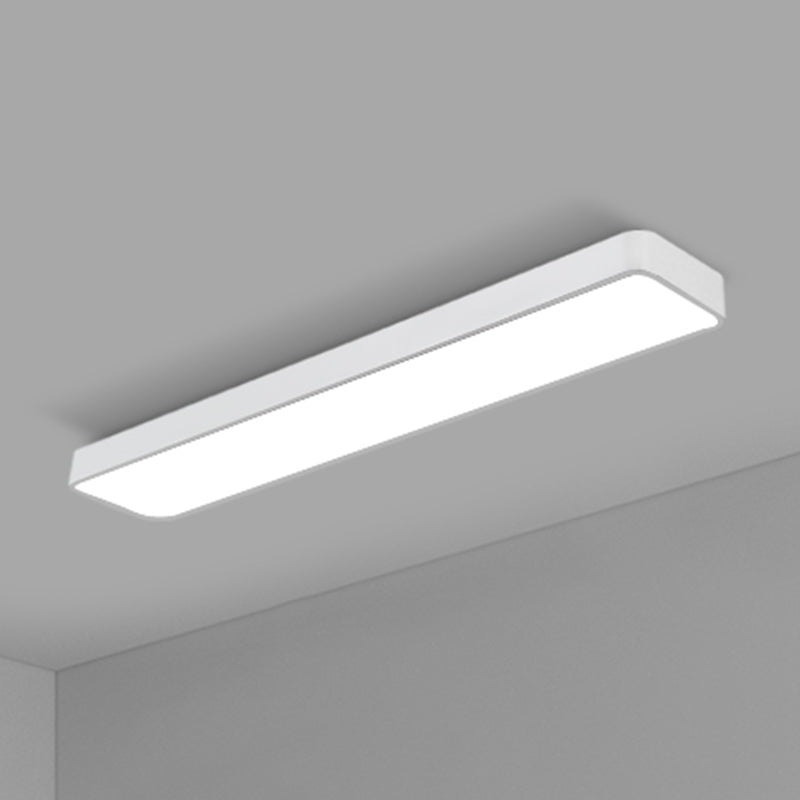 Modern Led Flush Light With Rectangular Acrylic Shade - Office Ceiling Mounted White / Small 59