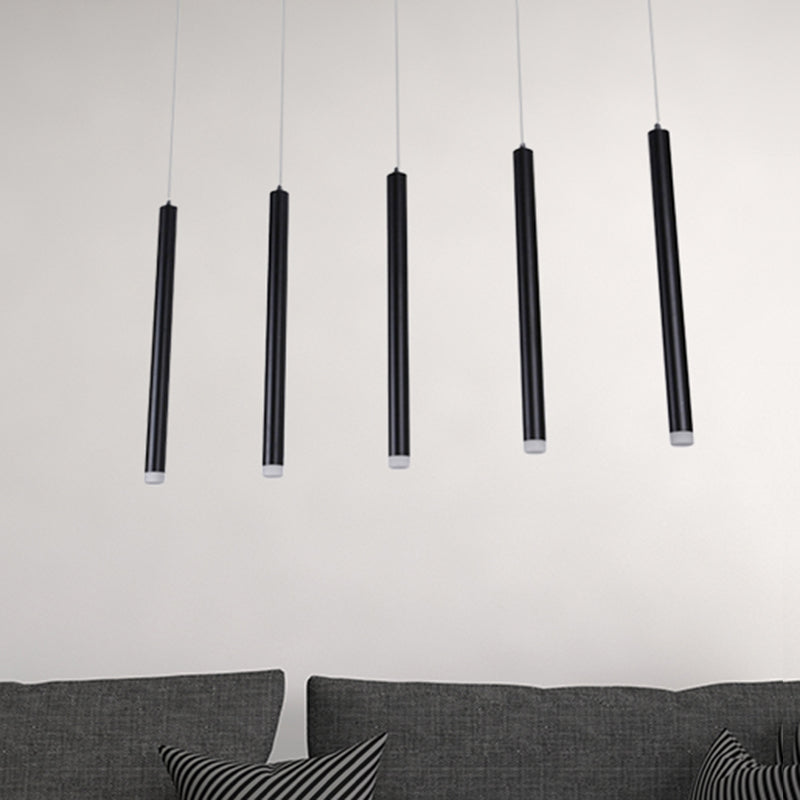 Daisy - Black Pipe Pendant Lighting - Modern 5/16 Lights Metal Cluster Pendant