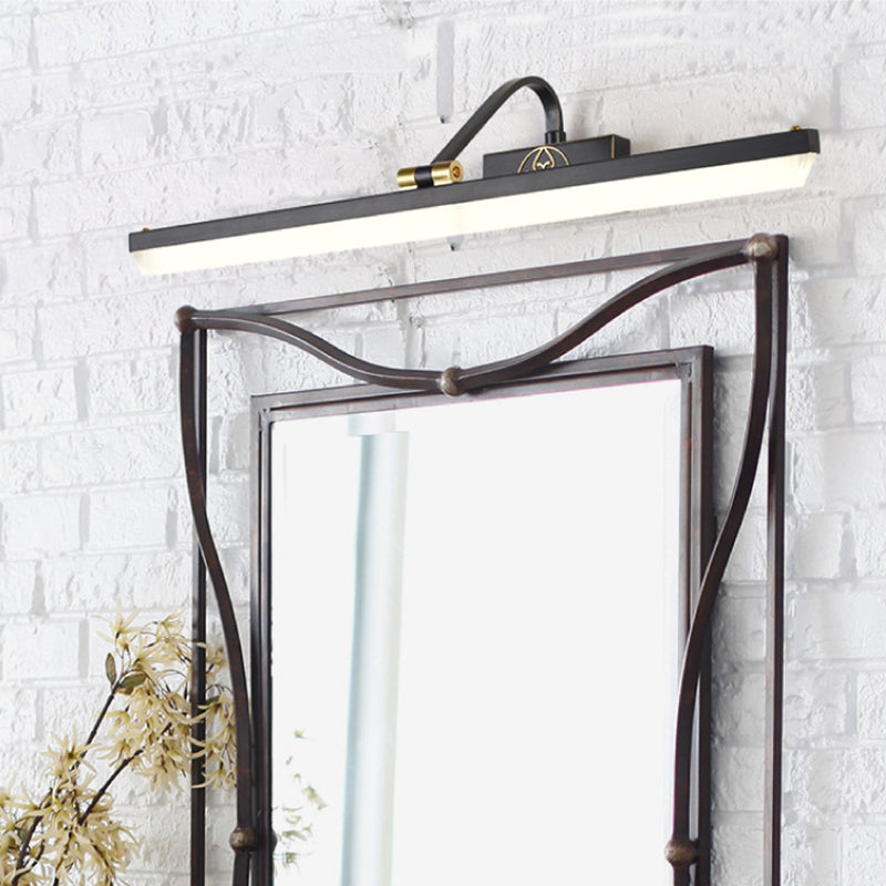 Rotatable Led Tube Vanity Light In Gold-Black For A Classic Look / 18 Square Plate