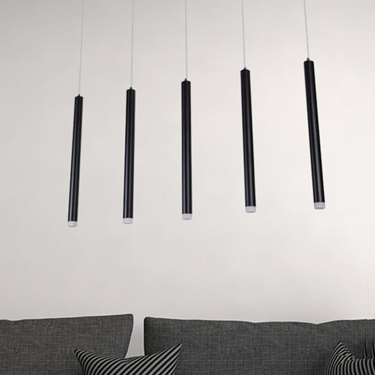 Daisy - Black Pipe Pendant Lighting Modern 5/16 Lights Metal Cluster