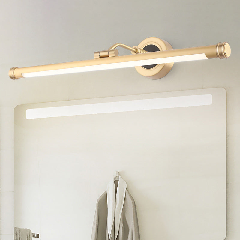 Adjustable Arm Led Metal Sconce Vanity Light With Traditional Pole Design Gold / 17