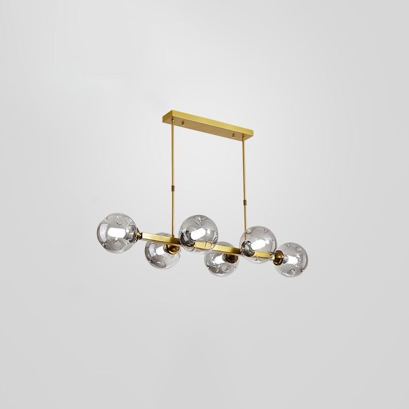 Bubbles Glass Pendant Light: Stylish Island Hanging Fixture For Postmodern Dining 6 / Gold Smoke