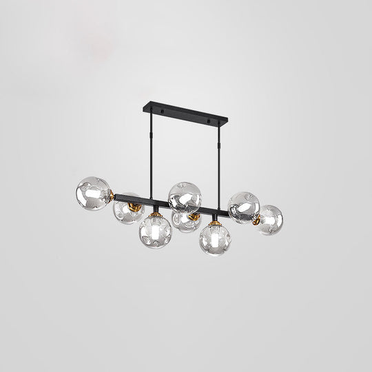 Bubbles Glass Pendant Light: Stylish Island Hanging Fixture For Postmodern Dining 8 / Black Smoke